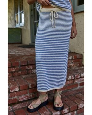 By Together Striped Knit Skirt - Blue