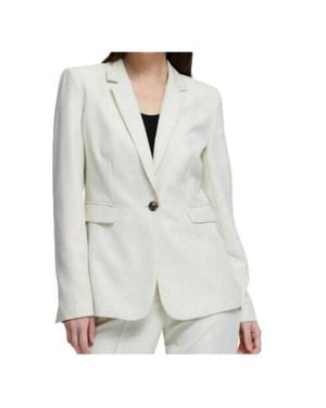 DKNY Button Seam Front Blazer - Gray
