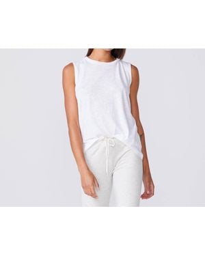 Monrow Boyfriend Tank Top - Black