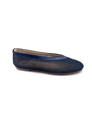 French Sole Renee Mesh Ballet Flat - Blue