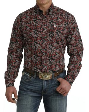 Cinch Classic Paisley Print Shirt - Black
