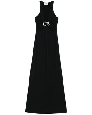 Coperni Maxi Dress With Deep V-Neckline - Black
