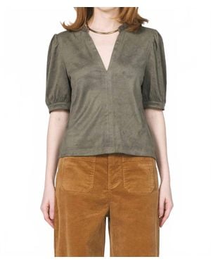 Another Love Kalia Suede Top - Gray