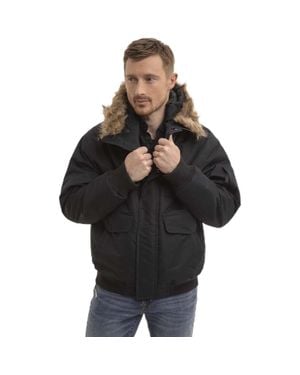 U.S. POLO ASSN. U. S. Polo Assn. Snorkel Jacket Faux Fur Hooded Full Zip Frog784 - Black