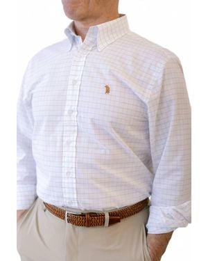Southern Casanova Submerged Canoe Check Button Down - White