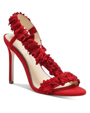 Jessica Simpson Jessin Applique Dress Sandals - Red
