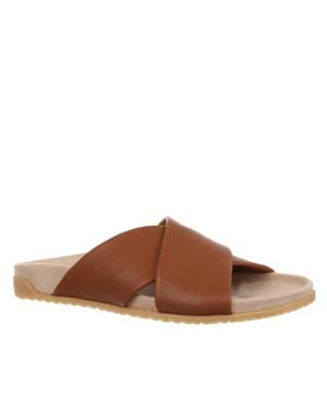 Vionic Etna Slide Sandals - Brown