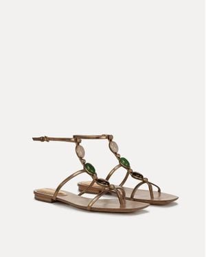 Veronica Beard Alba Gemstone Sandal - Natural
