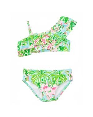 Lilly Pulitzer Girls Norabelle Ruffle Bikini - Green