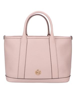 Michael Kors Luisa Pebbled Leather 2Way Tote Bag - Pink