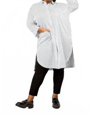 Bitte Kai Rand Core Cotton Shirt Dress - Gray