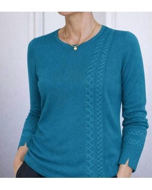 J'Envie/Eli Weave Long Sleeve Tunic - Blue
