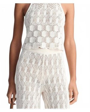 A.L.C. Rosa Crochet Knit Top - White