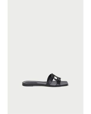 Jonathan Simkhai Monogram Flat Slide - White