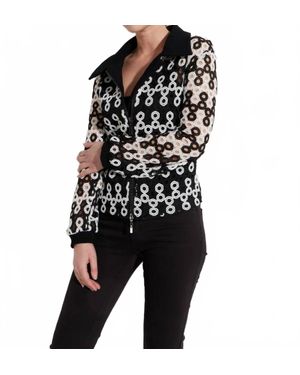 oolala Eyelet Zip Jacket - Black