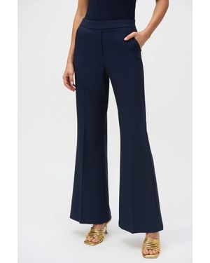 Joseph Ribkoff Twill Pull On Flared Pants - Blue