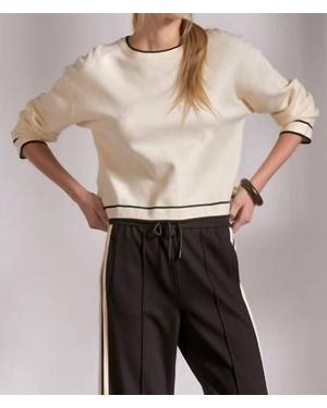 Elan Contrast Crewneck Sweater - Multicolor