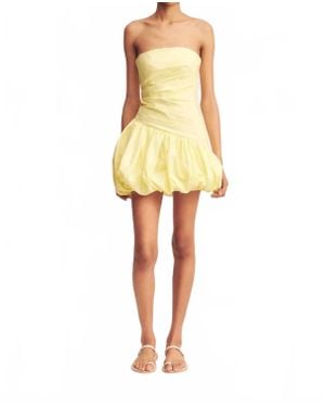 Shona Joy Maiori Strapless Bubble Mini Dress - Yellow