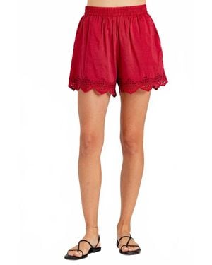 Sundays Harbor Pull On Shorts - Red