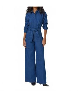 PAIGE Cameron Long Sleeve Jumpsuit - Blue