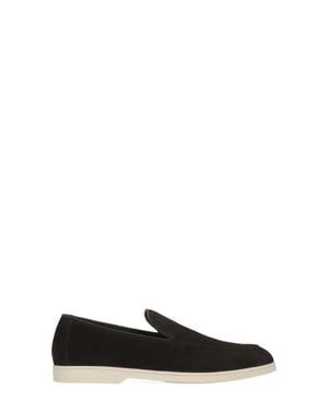 Doucal's Suede Leather Loafers - Black