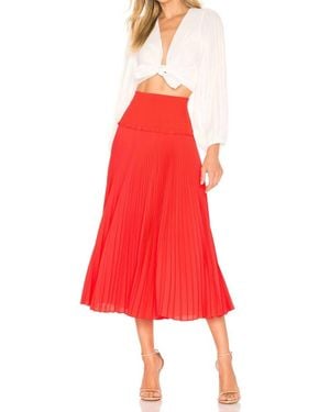 A.L.C. Herdrin Fire Midi Skirt - Red