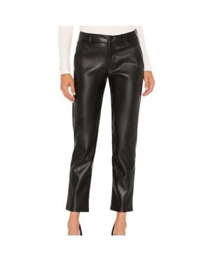 LBLC The Label Franny Trouser Faux Leather Cropped Jdm853 - Black