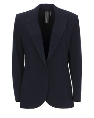 Norma Kamali Velcro Peak Lapel Blazer - Blue