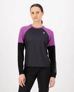 Mons Royale Tarn Merino Bike Wind Jersey - Purple