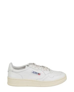 Autry Medalist Low Leather Sneakers - White