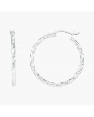 Silpada Endless Twist Hoop Earrings - Metallic