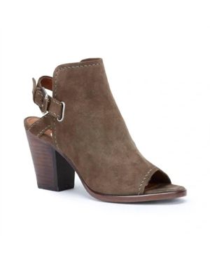 Frye Dani Shield Sling Peep Toe Heel Boot - Brown
