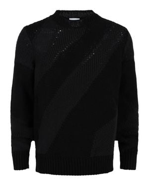 Ferragamo Textured Cable Knit Sweater - Black