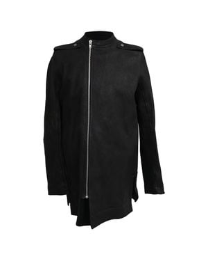 Rick Owens Zip-Up Asymmetric Jacket - Black