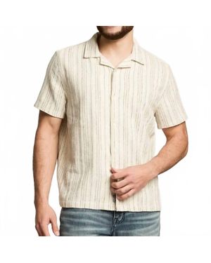 Flag & Anthem Newcomb Short Sleeve Textured Shirt - Natural