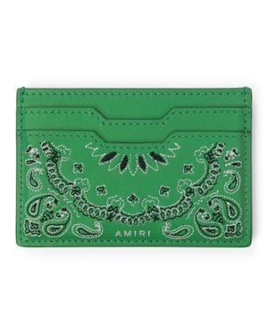Amiri Bandana Card Holder - Green