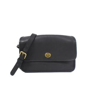 COACH Leather Shoulder Bag - Black