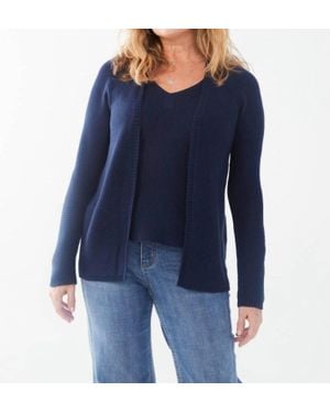 Fdj Nadia Textured Cardigan - Blue