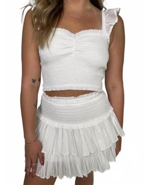 Reset By Jane Liana Ruffle Top - White