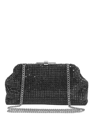 Reiss Adaline Crystal Clutch Bag - Black