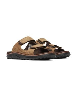 Merrell Cove Sandals Coffee Leather Open Toe Slip On Slide Mew2424 - Brown