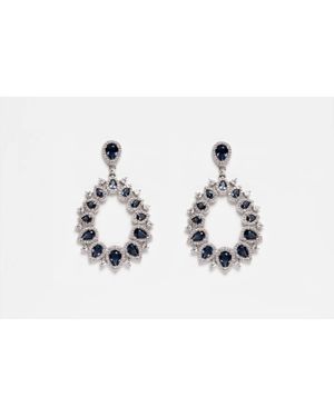 Avenue Chic Statement Teardrop Earrings - Black