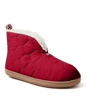 Dearfoams Warm Up Bootie - Red