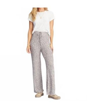 Billabong So Easy High Waist Wide Leg Knit Pants - Gray