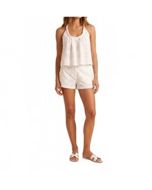 ADA KAMARA Laura Eyelet Embroidered Shorts - White