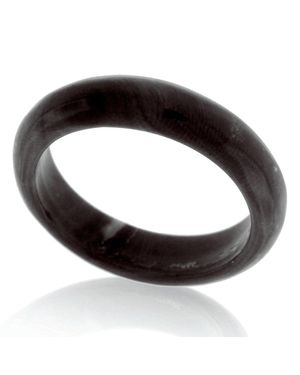 Suzy Levian Italian Hand Carved 6.3Ct Natural Onyx Gem Eternity Band Ring - Black