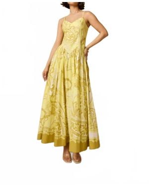 Hemant & Nandita Fiza Strappy Dress - Yellow