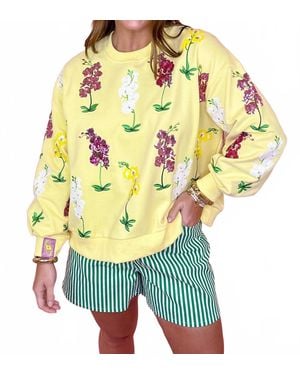 Queen Of Sparkles Multi Iris Sweatshirt - Yellow