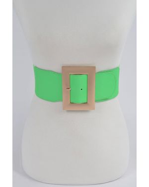 Fashnzfab Material Buckle Belt - Green