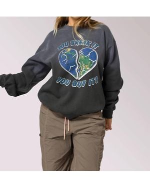 Parks Project You Break It Crew Sweatshirt - Green